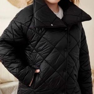 Shein PLUS Emery Rose Quilted Coat